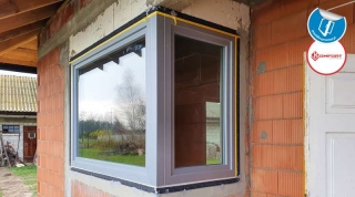 Okna Vetrex w kolorze szczotkowanego aluminium