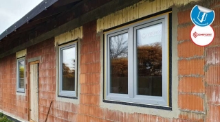 Okna Vetrex w kolorze szczotkowanego aluminium