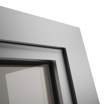 Okno POZBUD GEMINI nakładka aluminiowa Quadrat